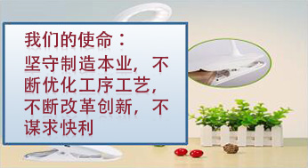 我們的使命：堅(jiān)守制造本業(yè)，不斷優(yōu)化工序工藝，不斷改革創(chuàng)新，不謀求快利